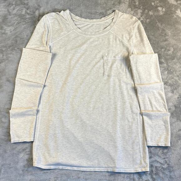 Lululemon Tops - Lululemon Women’s Long Sleeve Top Gray Athletic Yoga Gym Size M